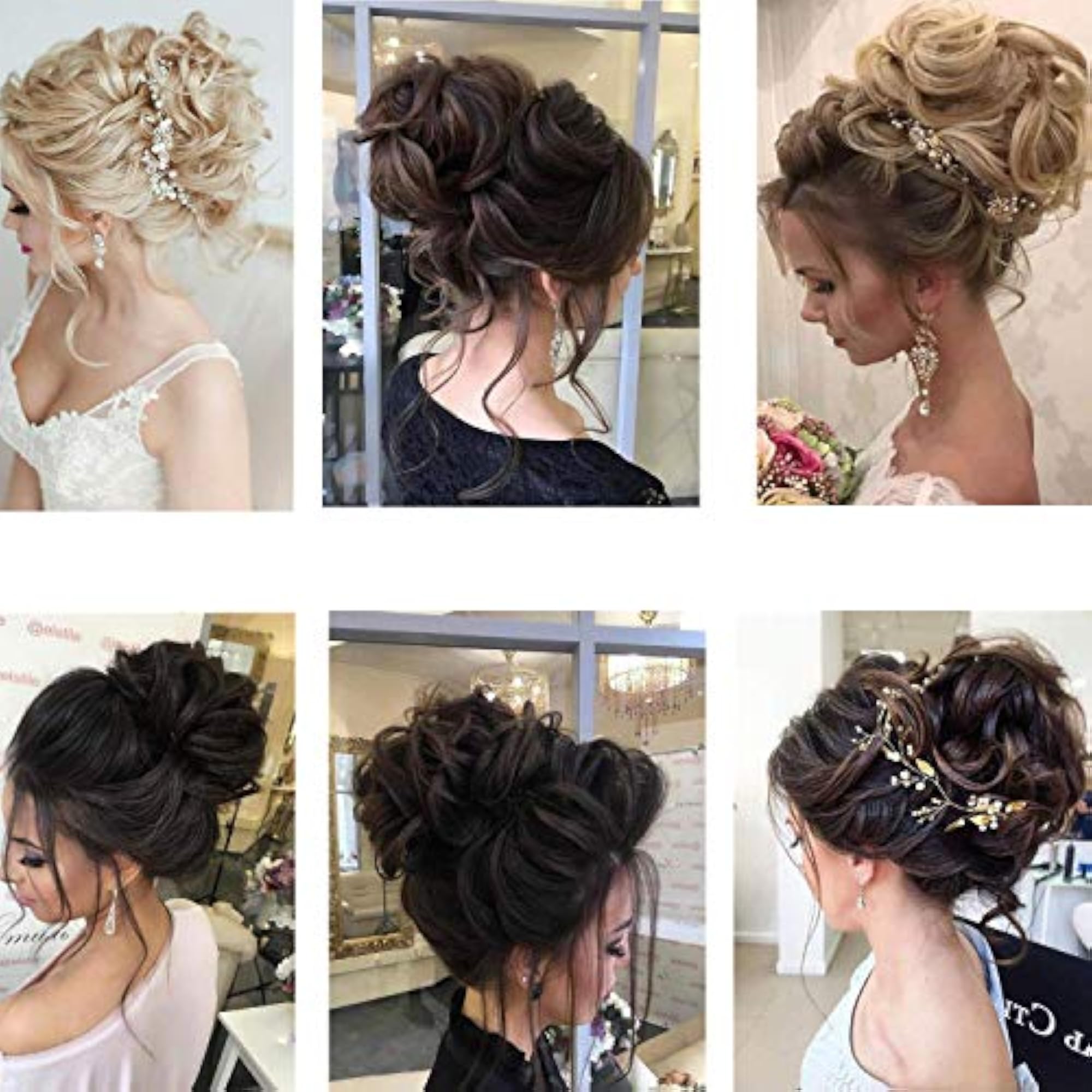 Cotton Lace Messy Hair Bun Extensions for Weddings